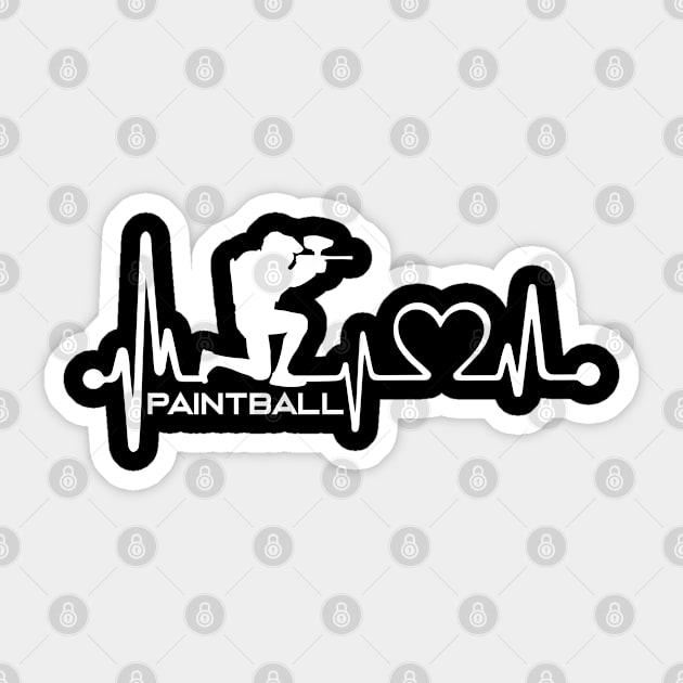 Paintball Is My Heartbeat Sticker by Schimmi